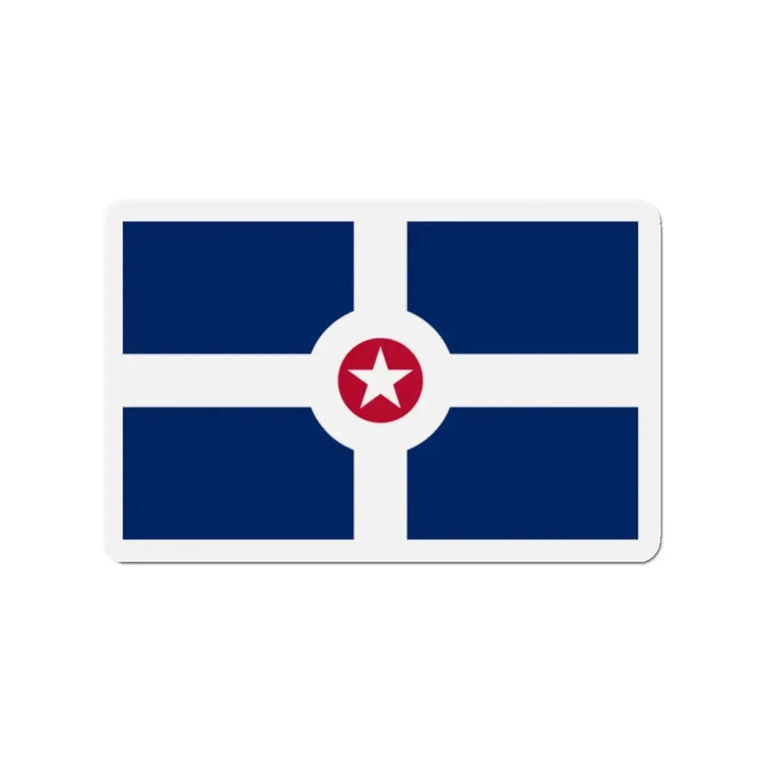Flag of Indianapolis - Refrigerator Magnet 2 Inch - The Sticker Space