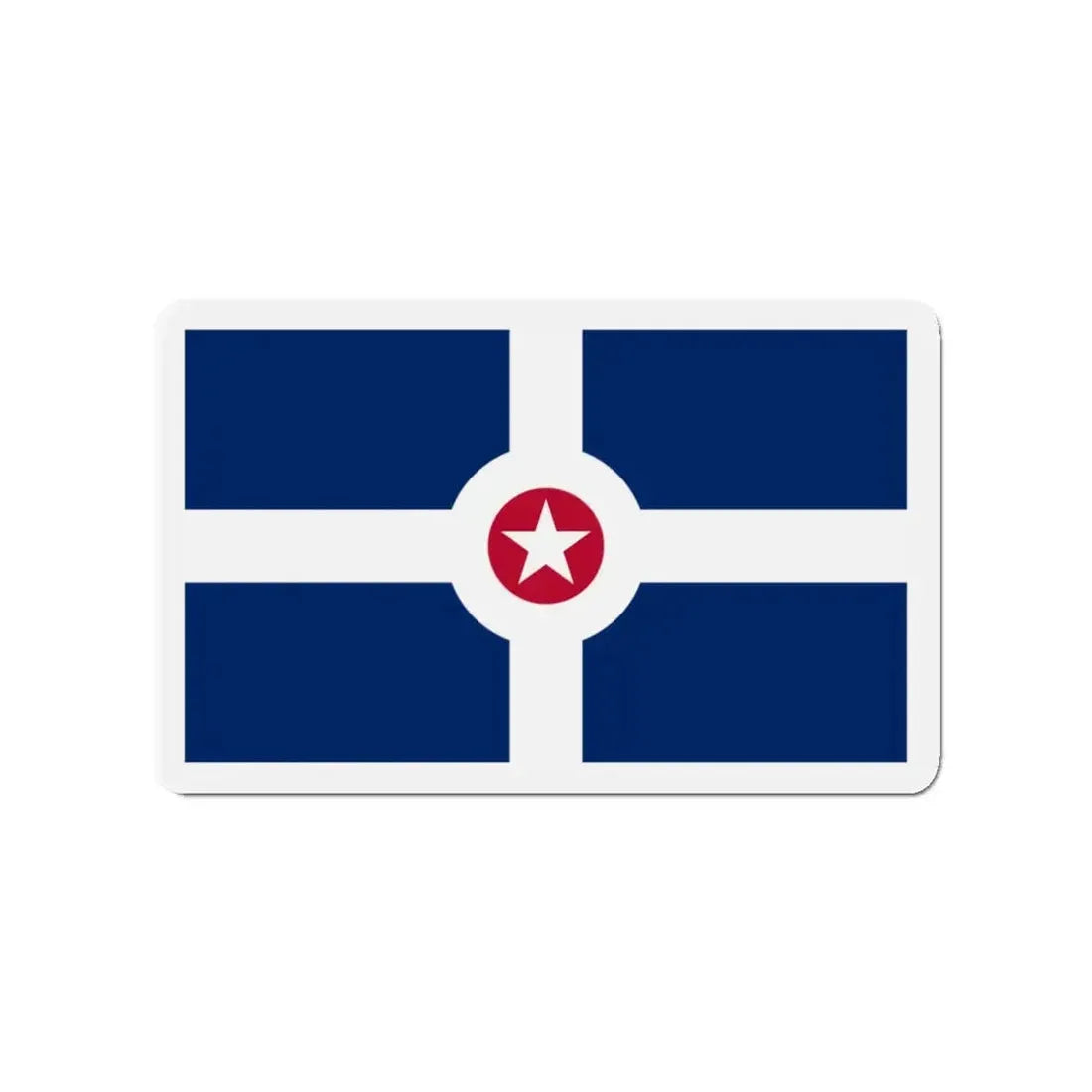 Flag of Indianapolis - Refrigerator Magnet 3 Inch - The Sticker Space