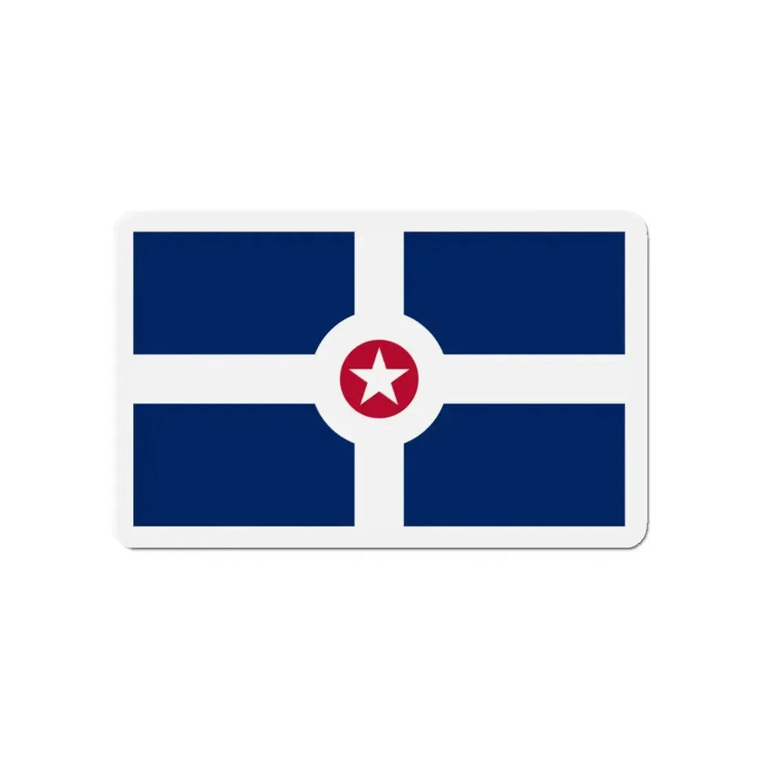 Flag of Indianapolis - Refrigerator Magnet 4 Inch - The Sticker Space