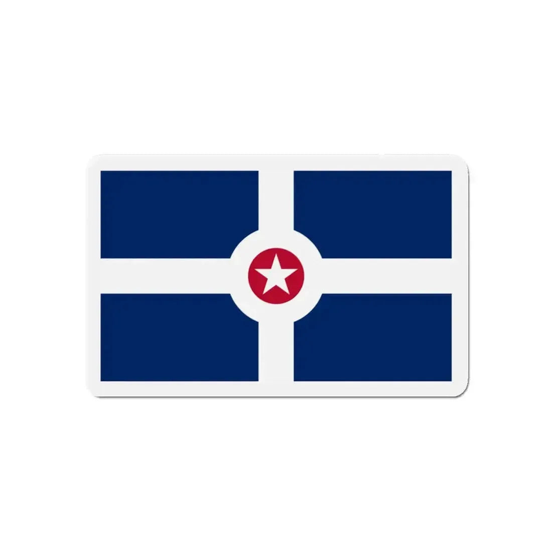 Flag of Indianapolis - Refrigerator Magnet 5 Inch - The Sticker Space