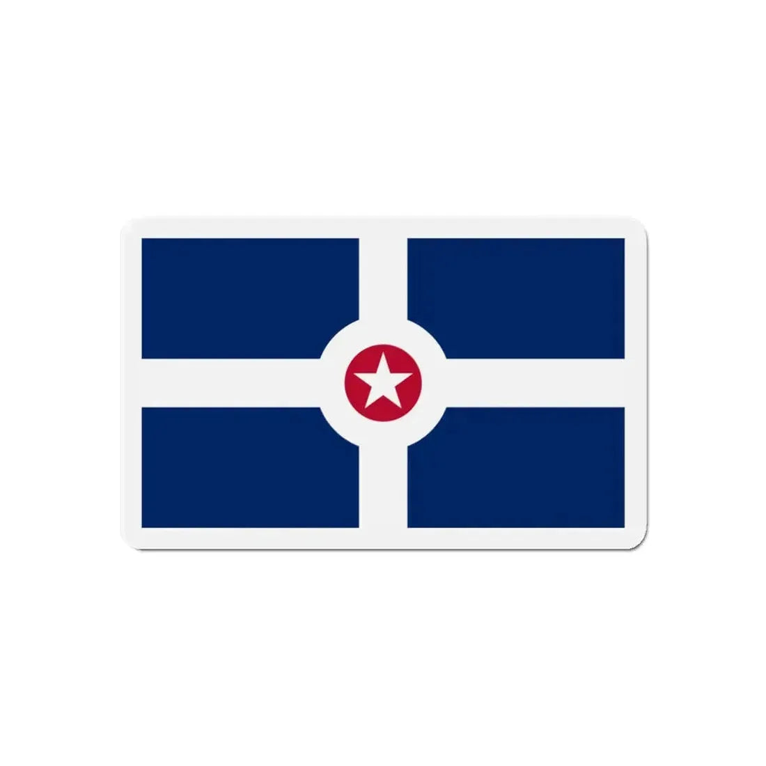 Flag of Indianapolis - Refrigerator Magnet 6 Inch - The Sticker Space