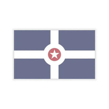 Flag of Indianapolis - STICKER Vinyl Kiss-Cut Decal 4 Inch Transparent - The Sticker Space