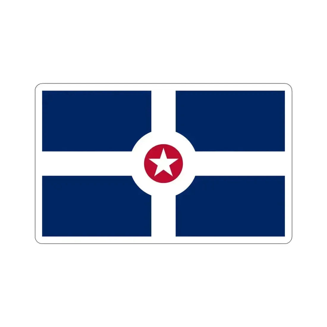 Flag of Indianapolis USA STICKER Vinyl Die-Cut Decal 5 Inch - The Sticker Space