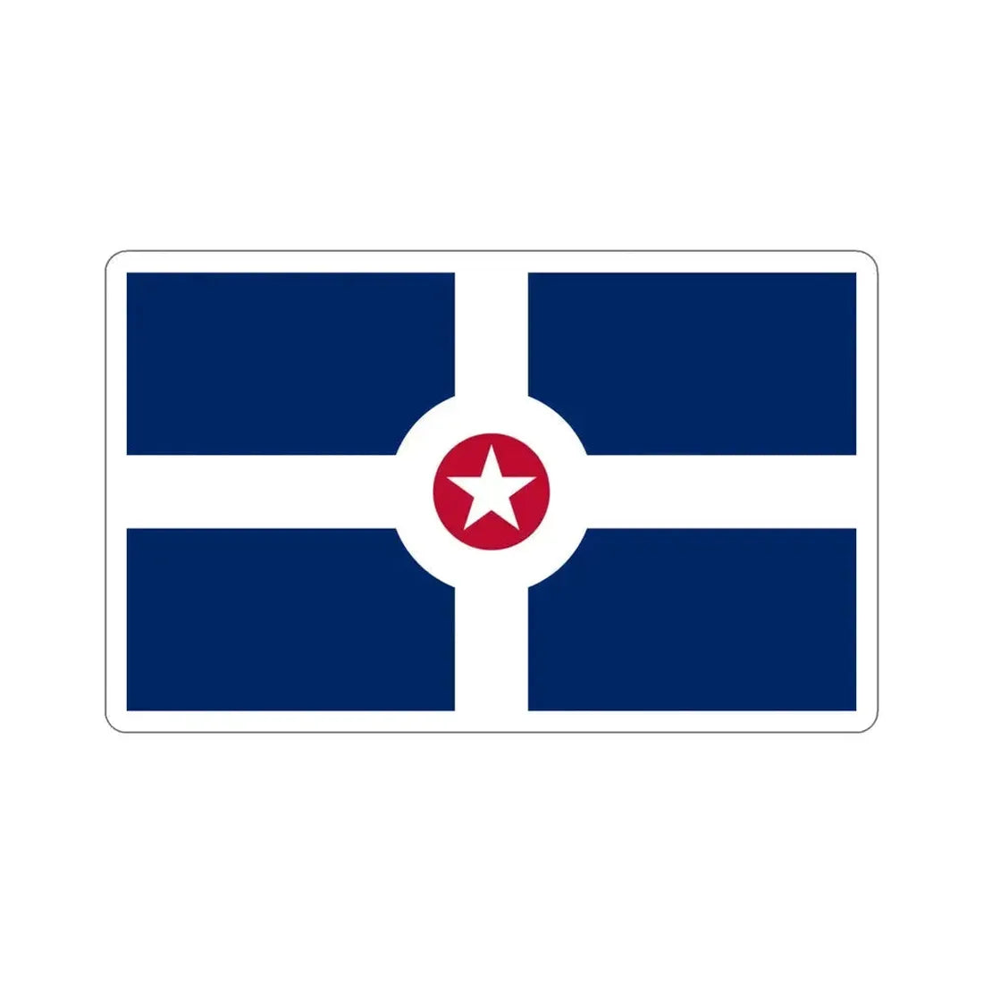 Flag of Indianapolis USA STICKER Vinyl Die-Cut Decal - The Sticker Space