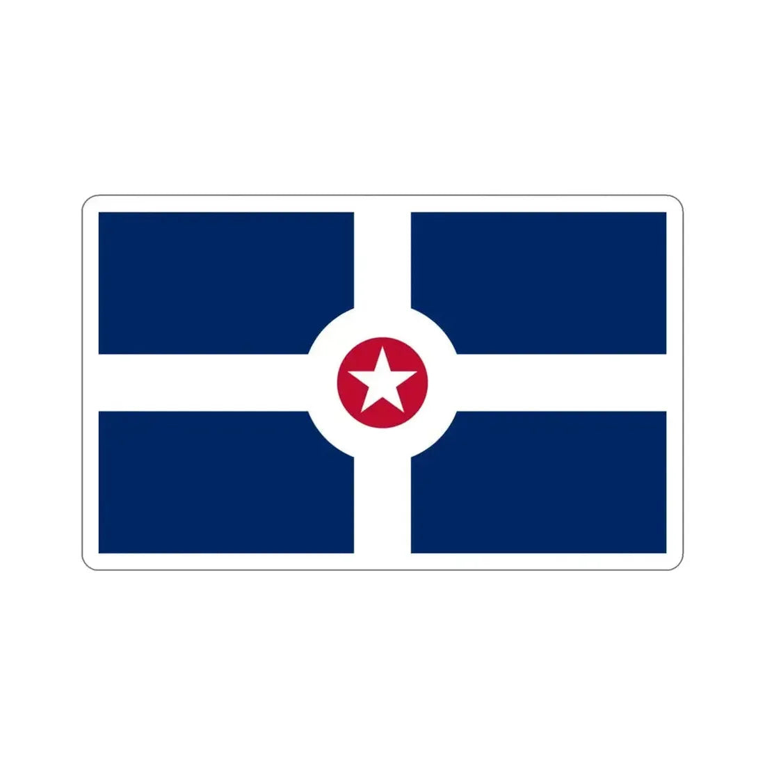 Flag of Indianapolis USA STICKER Vinyl Die-Cut Decal - The Sticker Space