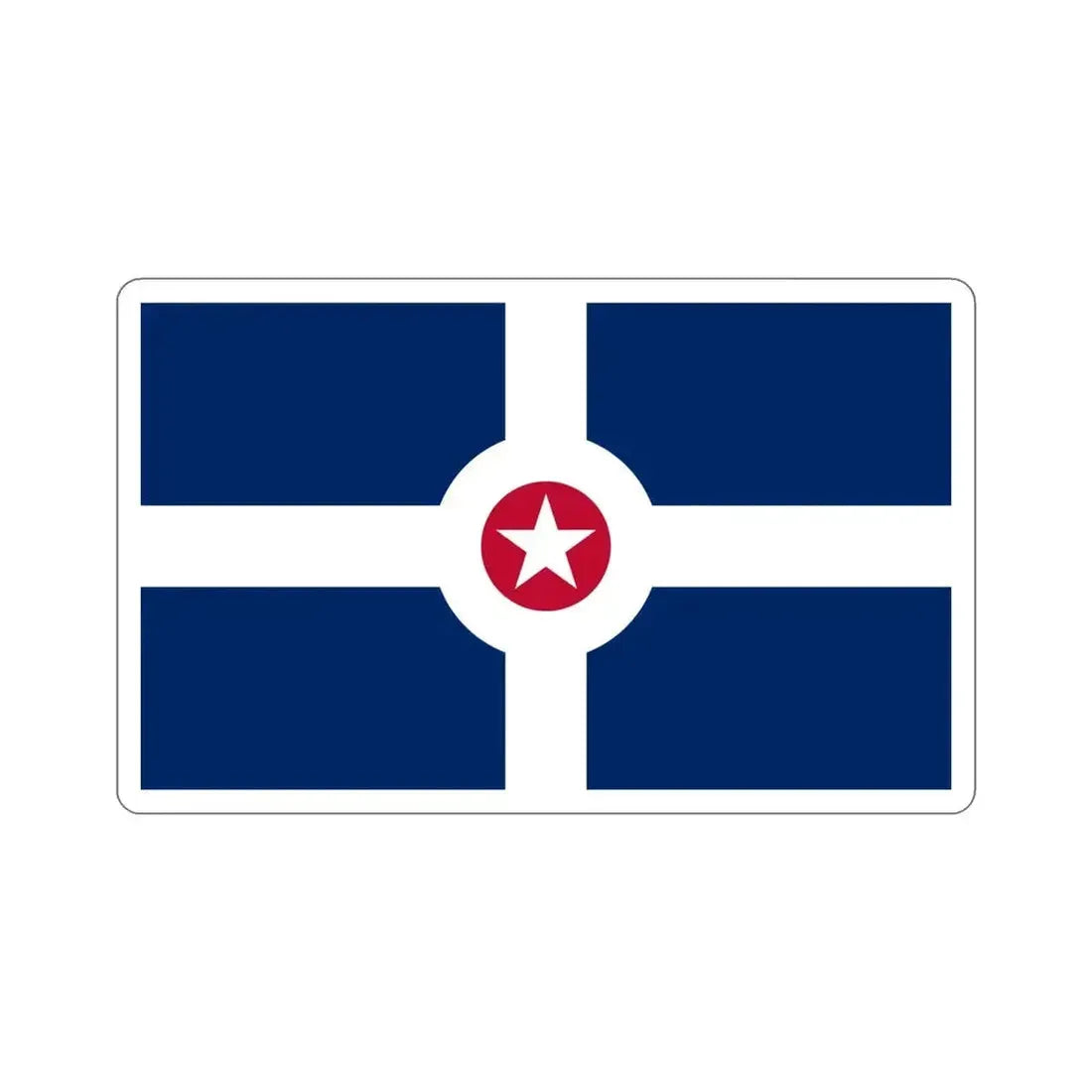 Flag of Indianapolis USA STICKER Vinyl Die-Cut Decal - The Sticker Space
