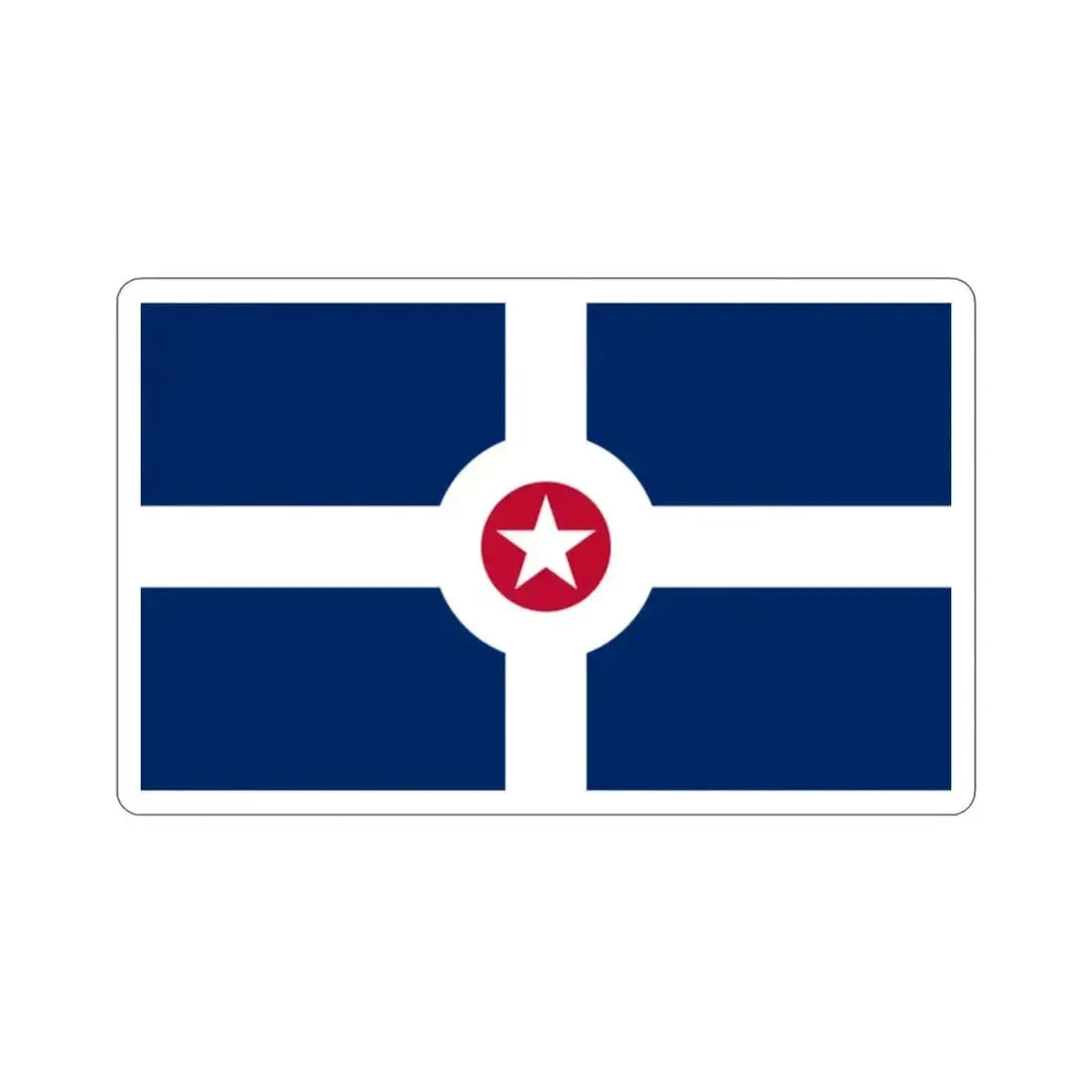 Flag of Indianapolis USA STICKER Vinyl Die-Cut Decal - The Sticker Space