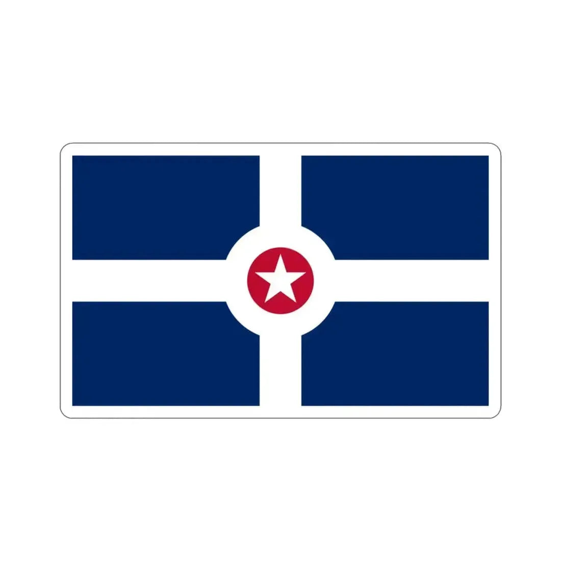 Flag of Indianapolis USA STICKER Vinyl Die-Cut Decal - The Sticker Space