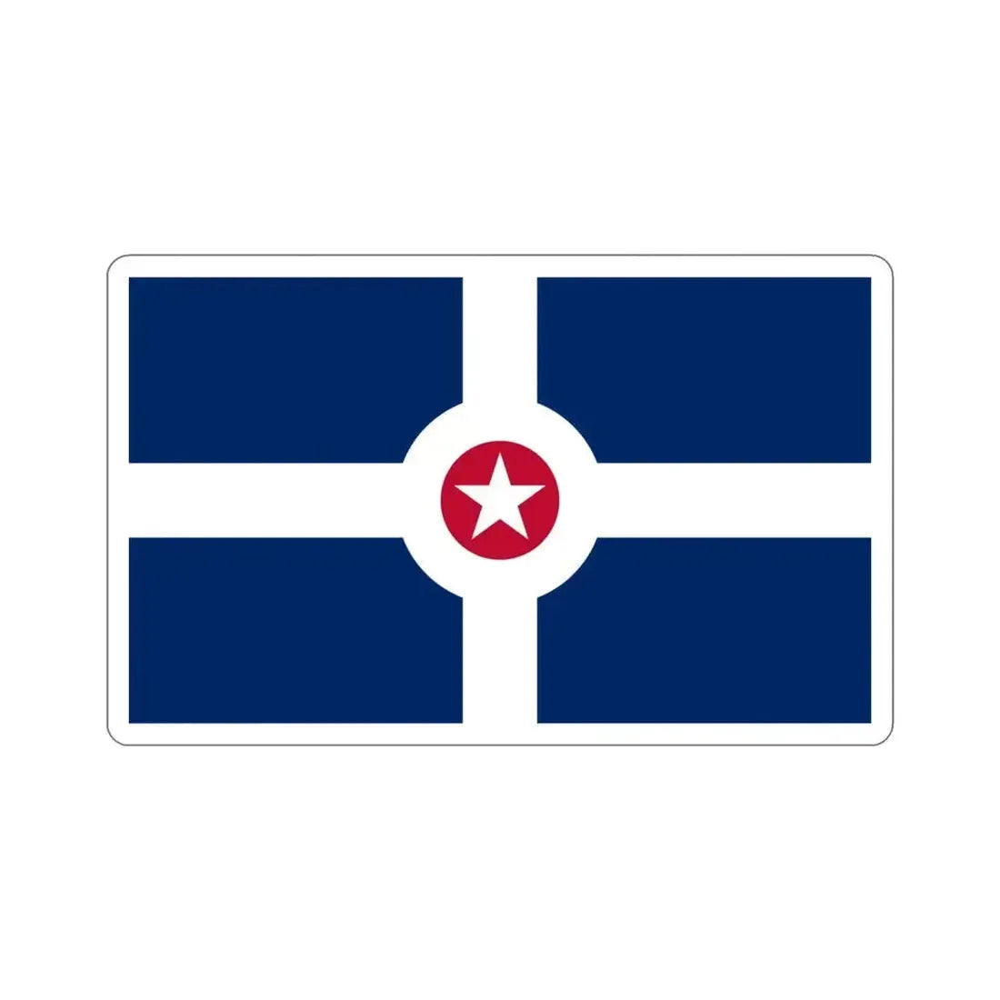Flag of Indianapolis USA STICKER Vinyl Die-Cut Decal - The Sticker Space