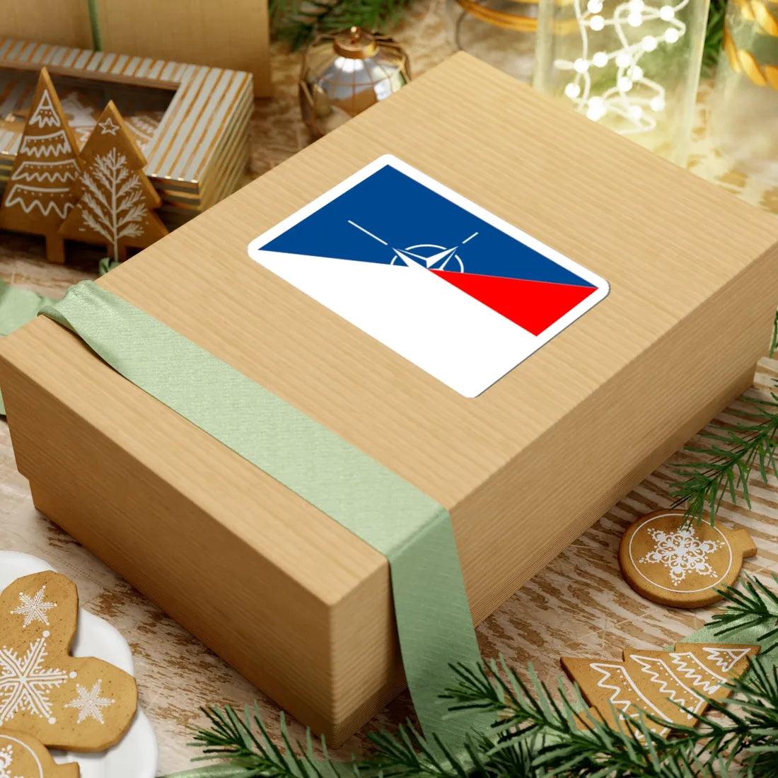 Flag of Indonesia and NATO (Indonesia) STICKER Vinyl Kiss-Cut Decal - The Sticker Space