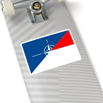 Flag of Indonesia and NATO (Indonesia) STICKER Vinyl Kiss-Cut Decal - The Sticker Space