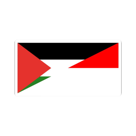 Flag of Indonesia and Palestine (Indonesia) STICKER Vinyl Kiss-Cut Decal 2 Inch White - The Sticker Space