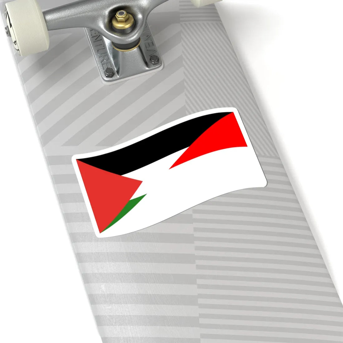 Flag of Indonesia and Palestine with waves (Indonesia) STICKER Vinyl Kiss-Cut Decal - The Sticker Space