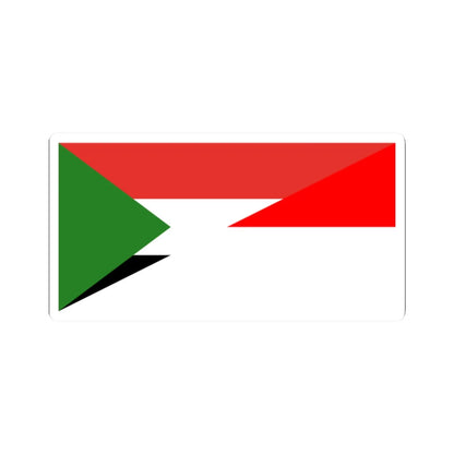 Flag of Indonesia and Sudan (Indonesia) STICKER Vinyl Kiss-Cut Decal 2 Inch White - The Sticker Space