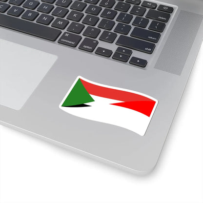 Flag of Indonesia and Sudan with waves (Indonesia) STICKER Vinyl Kiss-Cut Decal - The Sticker Space