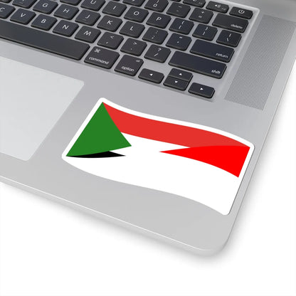Flag of Indonesia and Sudan with waves (Indonesia) STICKER Vinyl Kiss-Cut Decal - The Sticker Space