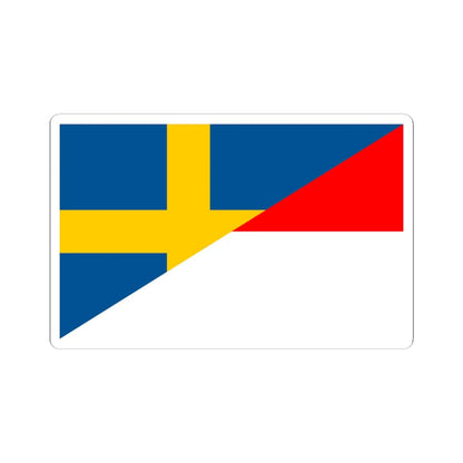 Flag of Indonesia and Sweden (Indonesia) STICKER Vinyl Kiss-Cut Decal 3 Inch White - The Sticker Space