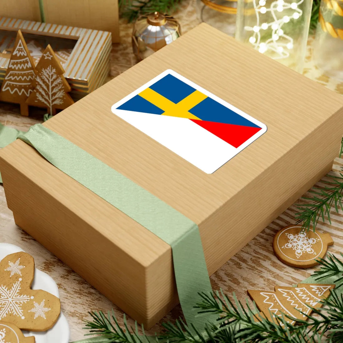 Flag of Indonesia and Sweden (Indonesia) STICKER Vinyl Kiss-Cut Decal - The Sticker Space