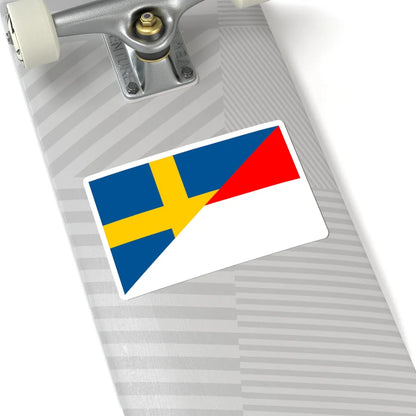 Flag of Indonesia and Sweden (Indonesia) STICKER Vinyl Kiss-Cut Decal - The Sticker Space
