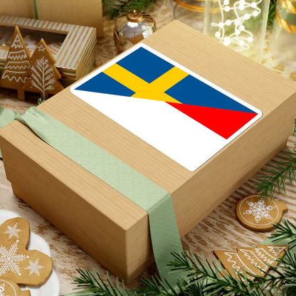 Flag of Indonesia and Sweden (Indonesia) STICKER Vinyl Kiss-Cut Decal - The Sticker Space