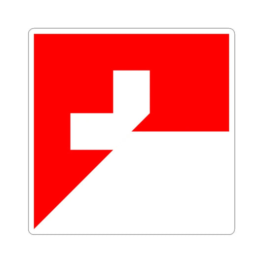 Flag of Indonesia and Switzerland (Indonesia) STICKER Vinyl Kiss-Cut Decal 2 Inch White - The Sticker Space