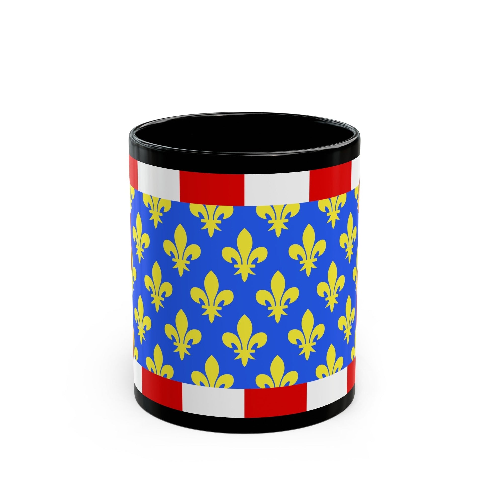 Flag of Indre et Loire France - Black Coffee Mug-11oz-The Sticker Space