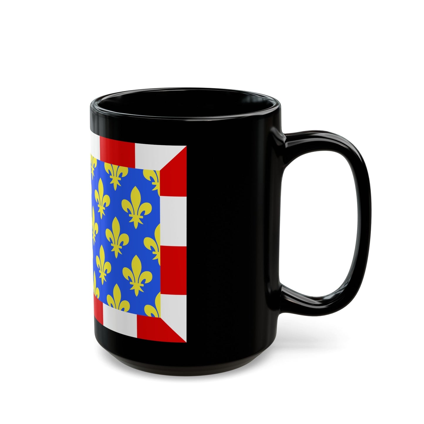 Flag of Indre et Loire France - Black Coffee Mug-The Sticker Space