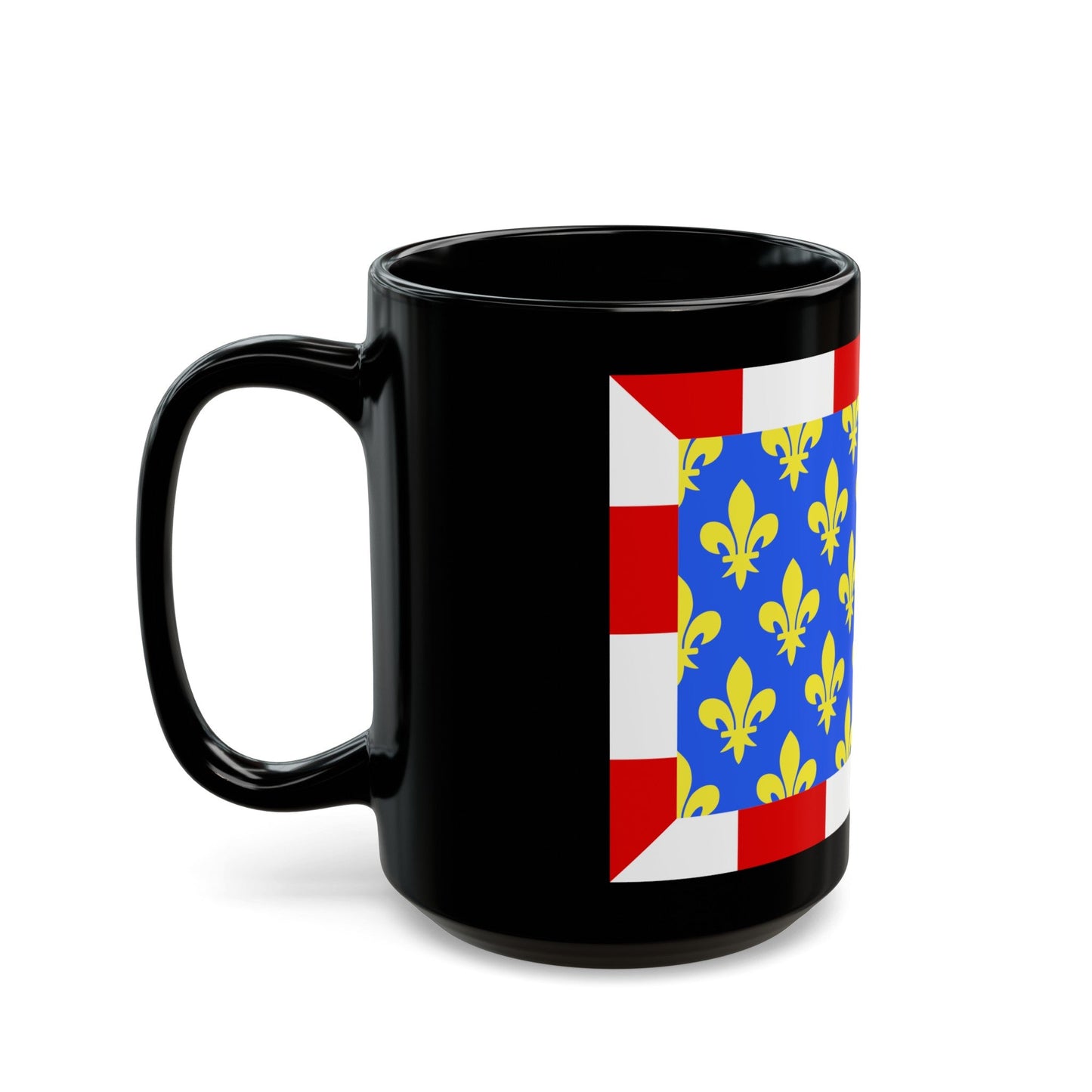 Flag of Indre et Loire France - Black Coffee Mug-The Sticker Space