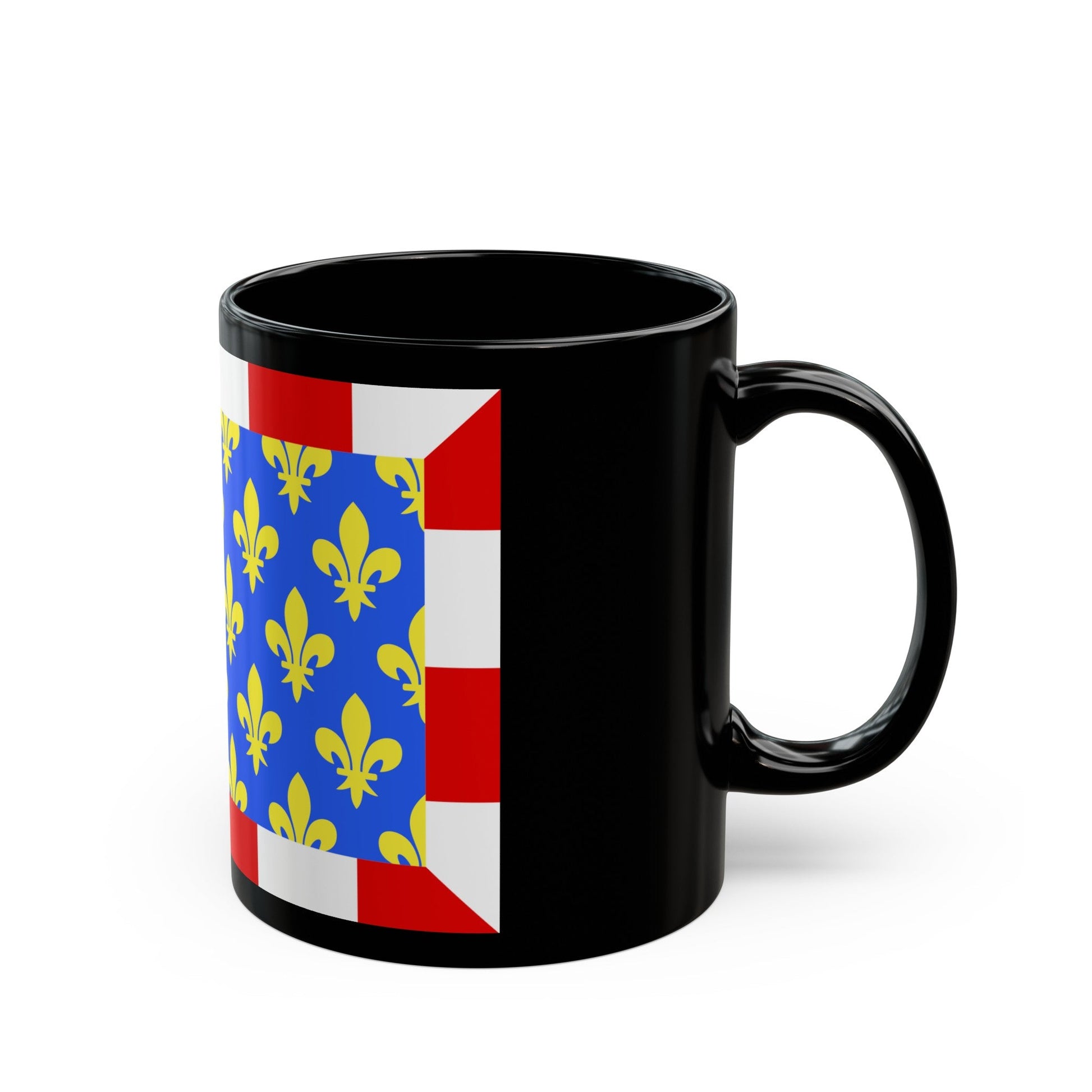 Flag of Indre et Loire France - Black Coffee Mug-The Sticker Space