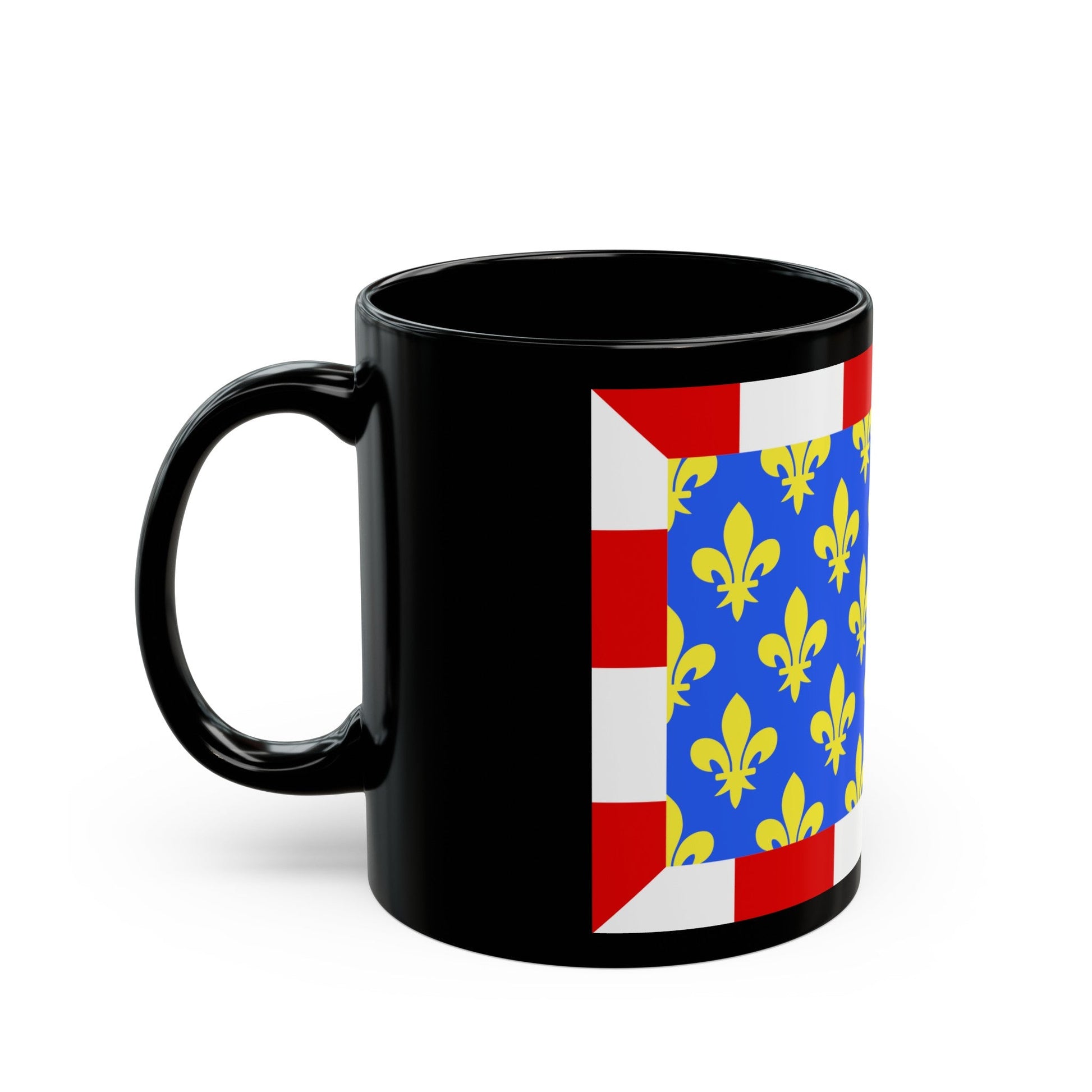 Flag of Indre et Loire France - Black Coffee Mug-The Sticker Space