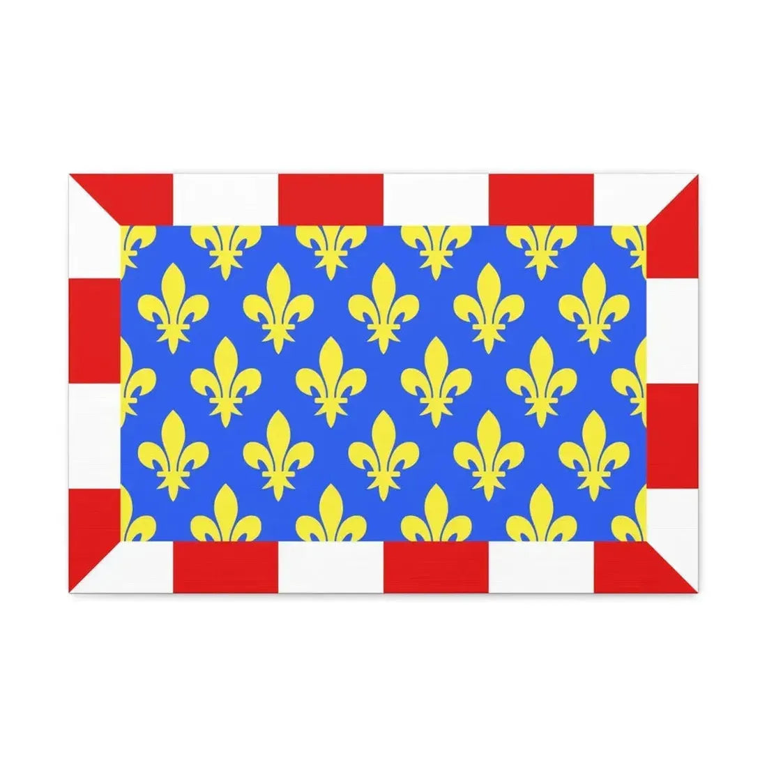 Flag of Indre et Loire France - Canvas Wall Art 24″ x 16″ 1.25" - The Sticker Space