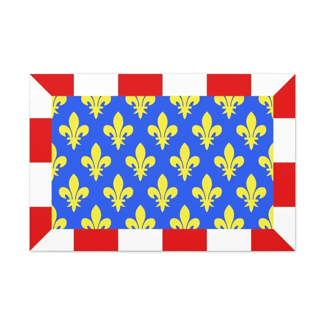 Flag of Indre et Loire France - Canvas Wall Art 36" x 24" 1.25" - The Sticker Space
