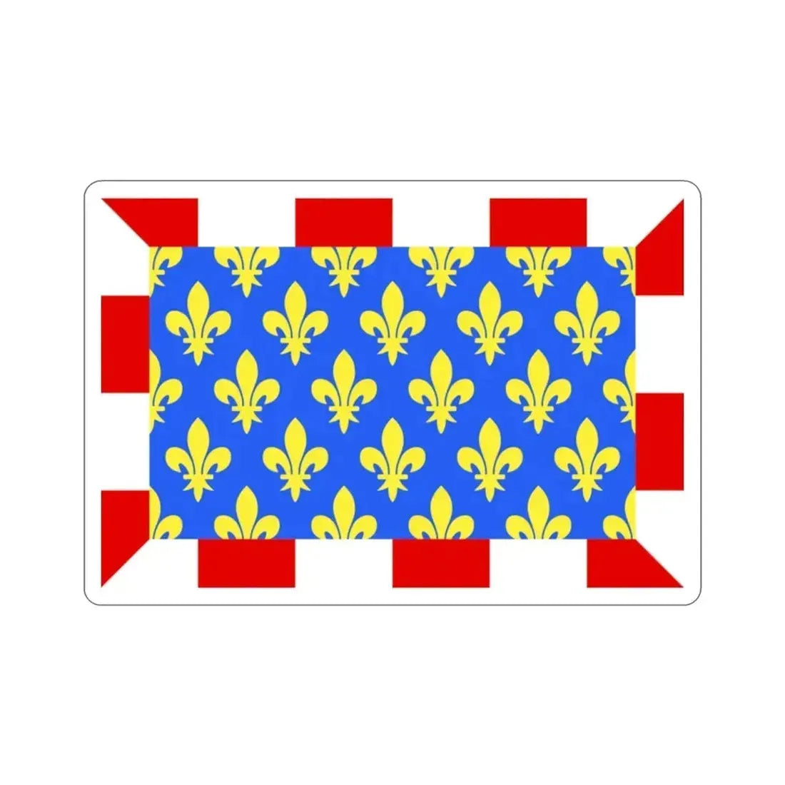 Flag of Indre et Loire France STICKER Vinyl Die-Cut Decal 2 Inch - The Sticker Space