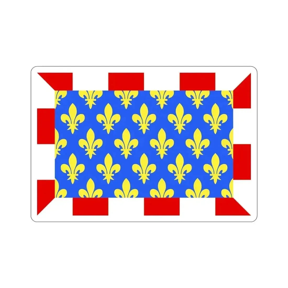Flag of Indre et Loire France STICKER Vinyl Die-Cut Decal 3 Inch - The Sticker Space