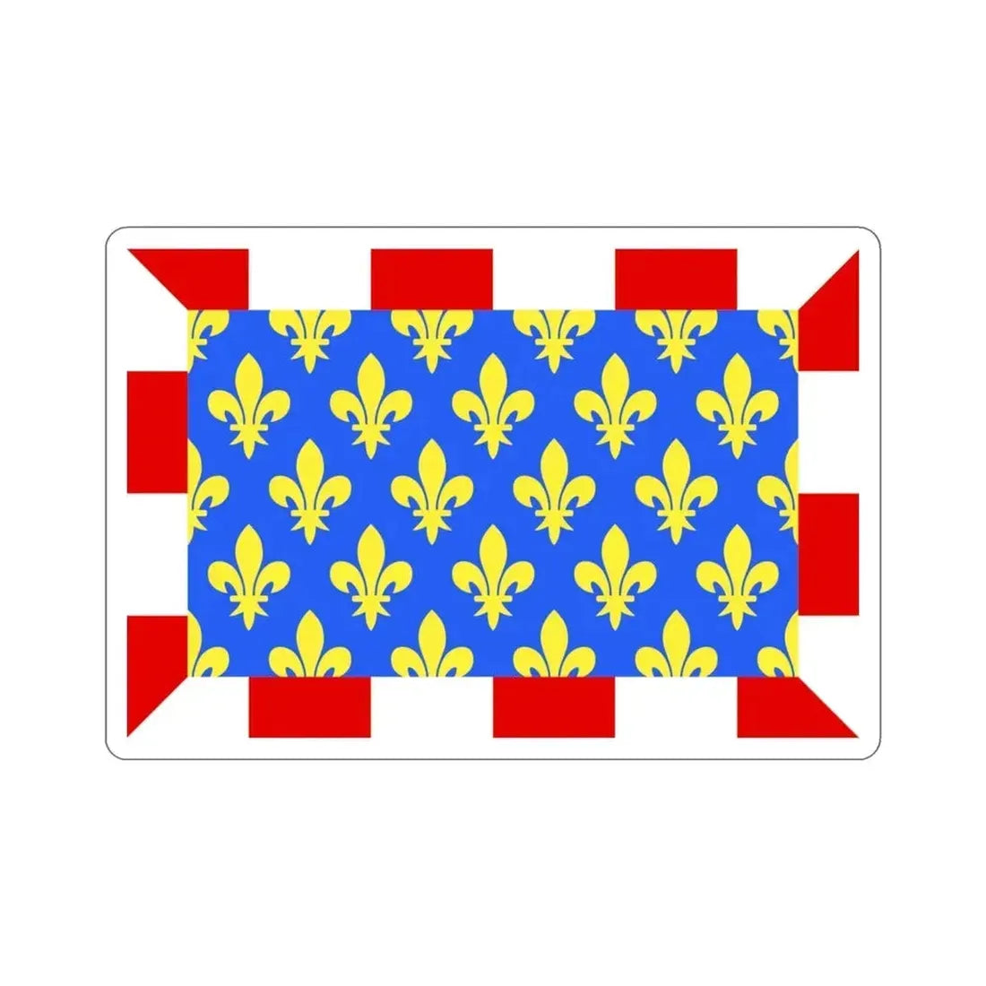 Flag of Indre et Loire France STICKER Vinyl Die-Cut Decal 3 Inch - The Sticker Space