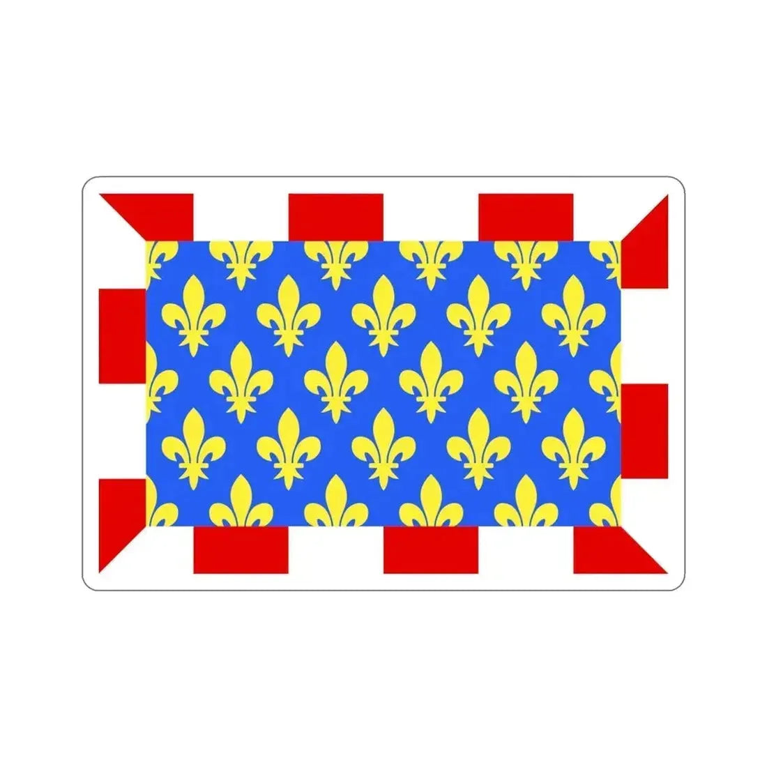 Flag of Indre et Loire France STICKER Vinyl Die-Cut Decal 4 Inch - The Sticker Space
