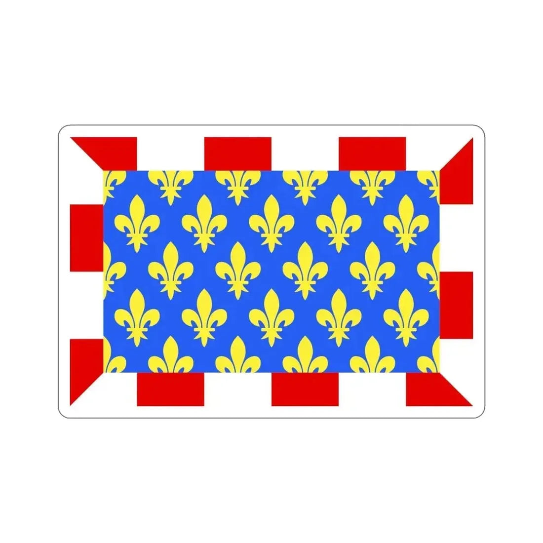 Flag of Indre et Loire France STICKER Vinyl Die-Cut Decal 4 Inch - The Sticker Space