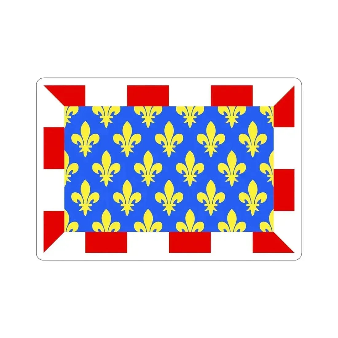 Flag of Indre et Loire France STICKER Vinyl Die-Cut Decal 5 Inch - The Sticker Space