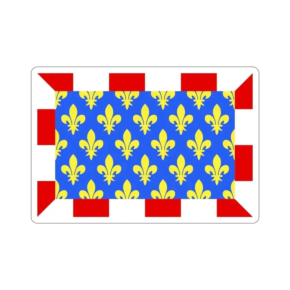 Flag of Indre et Loire France STICKER Vinyl Die-Cut Decal 5 Inch - The Sticker Space