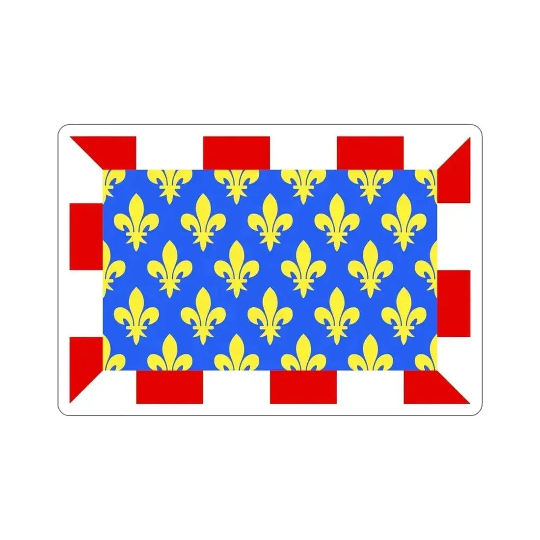 Flag of Indre et Loire France STICKER Vinyl Die-Cut Decal 6 Inch - The Sticker Space