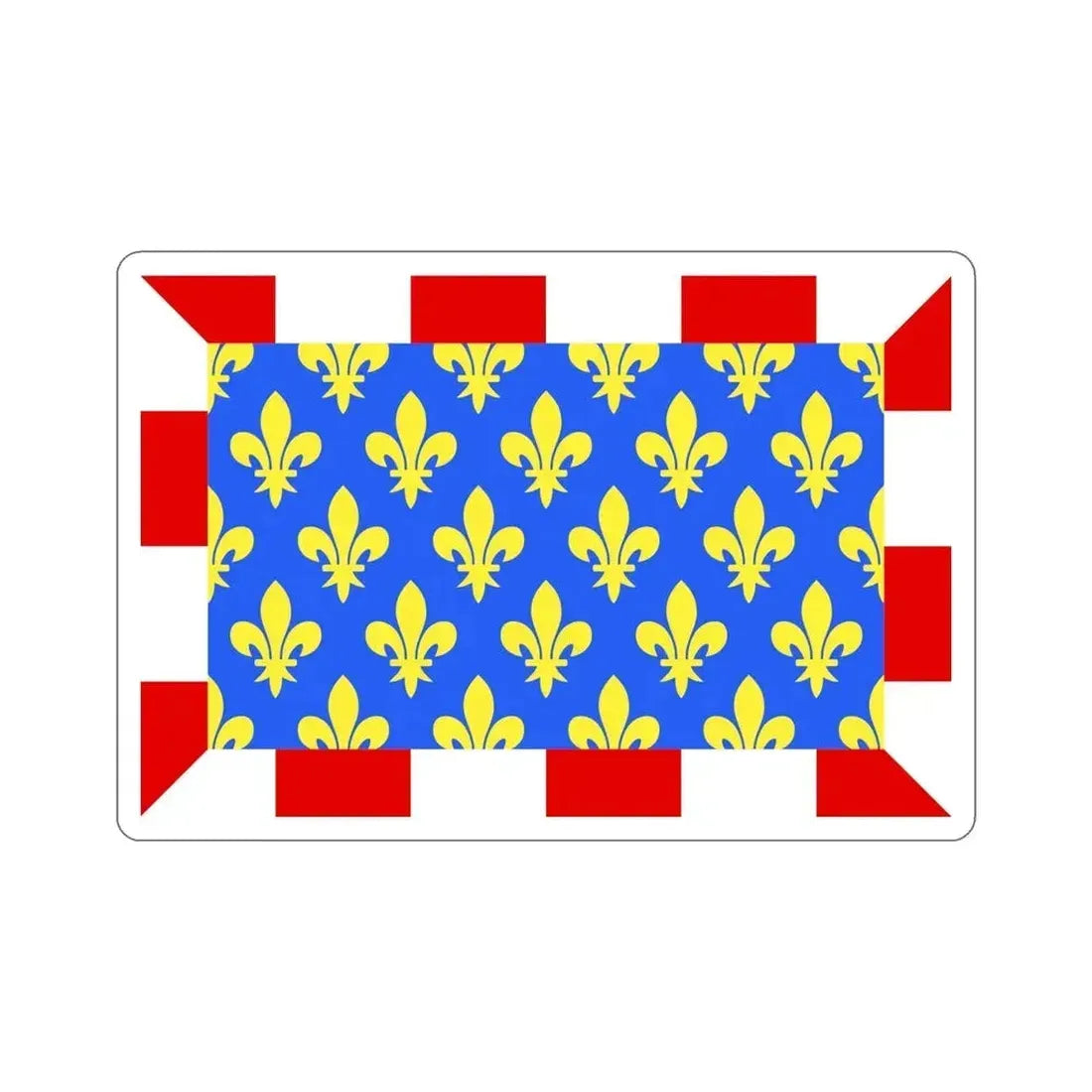 Flag of Indre et Loire France STICKER Vinyl Die-Cut Decal 6 Inch - The Sticker Space