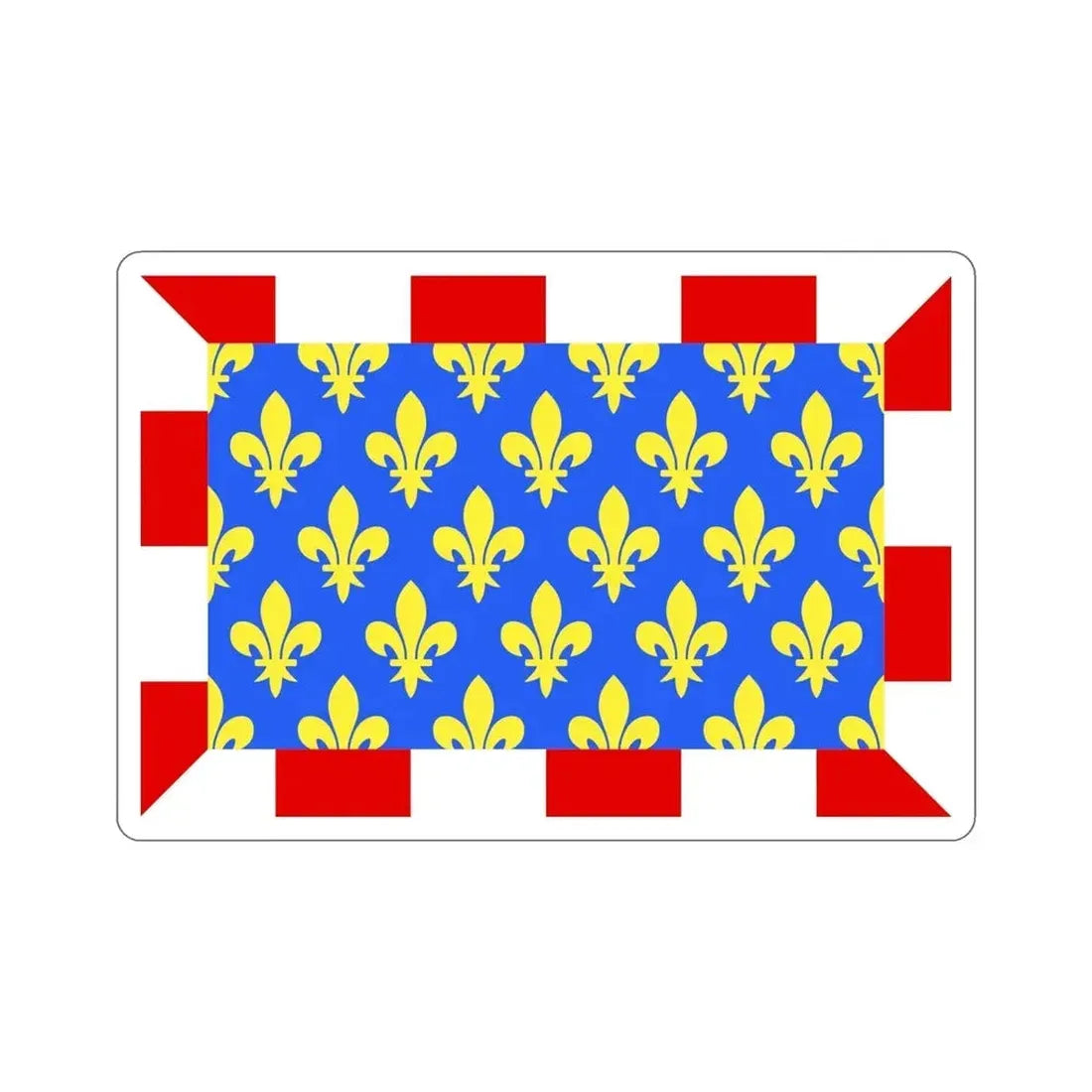 Flag of Indre et Loire France STICKER Vinyl Die-Cut Decal - The Sticker Space