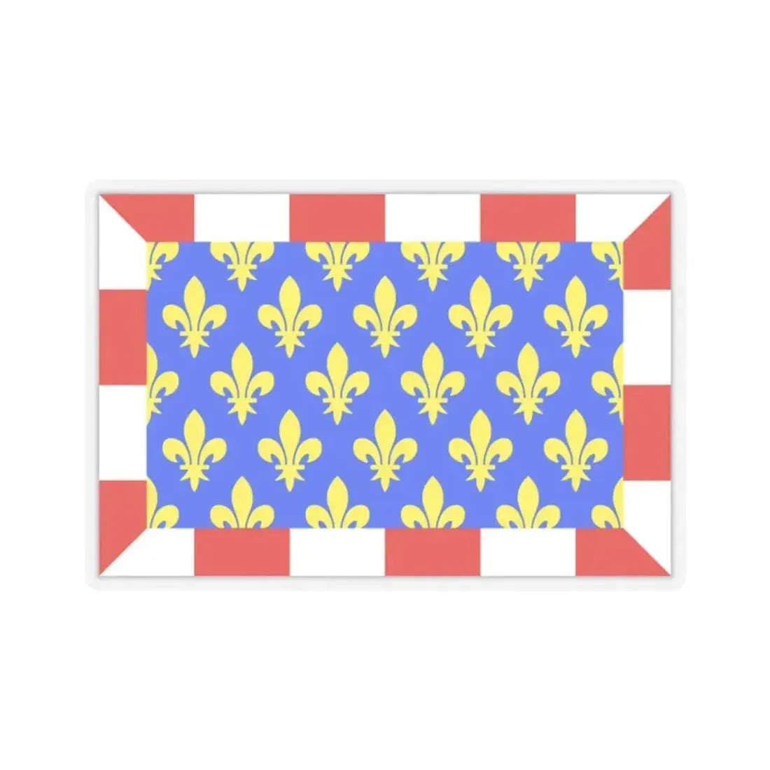 Flag of Indre et Loire France - STICKER Vinyl Kiss-Cut Decal 2 Inch Transparent - The Sticker Space