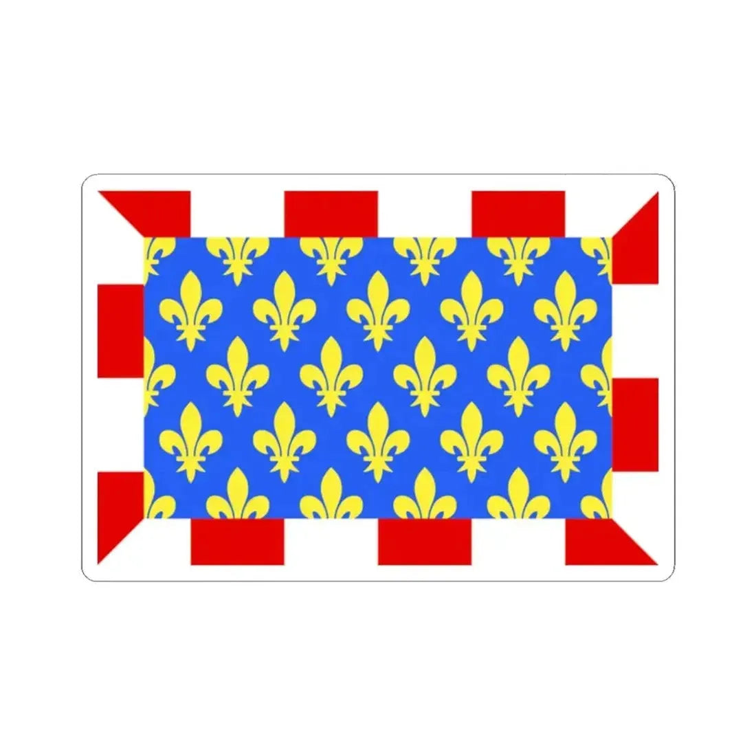 Flag of Indre et Loire France - STICKER Vinyl Kiss-Cut Decal 2 Inch White - The Sticker Space
