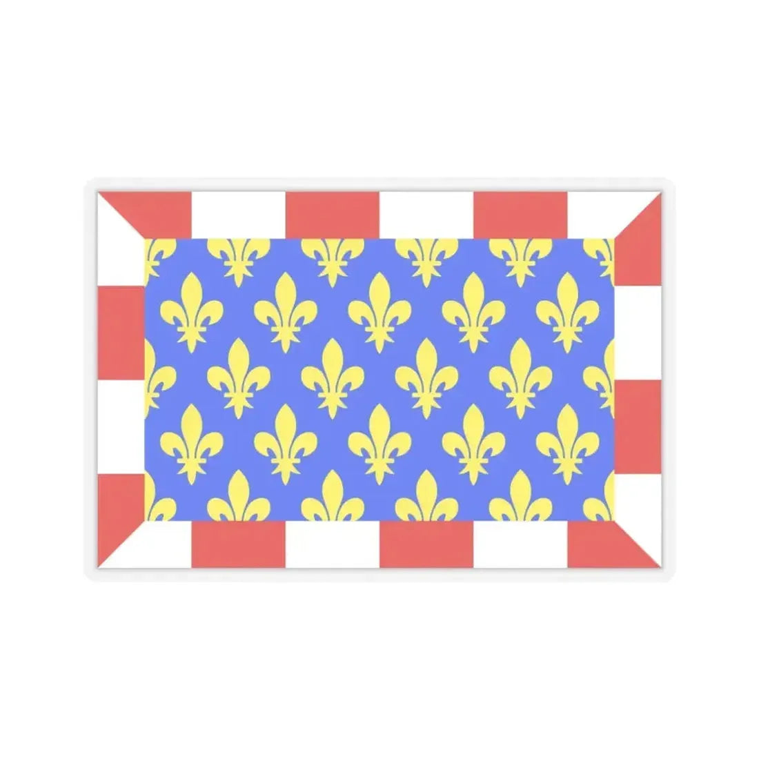 Flag of Indre et Loire France - STICKER Vinyl Kiss-Cut Decal 3 Inch Transparent - The Sticker Space
