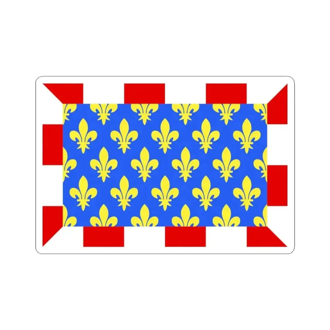 Flag of Indre et Loire France - STICKER Vinyl Kiss-Cut Decal 3 Inch White - The Sticker Space
