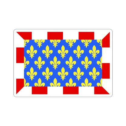Flag of Indre et Loire France - STICKER Vinyl Kiss-Cut Decal 3 Inch White - The Sticker Space