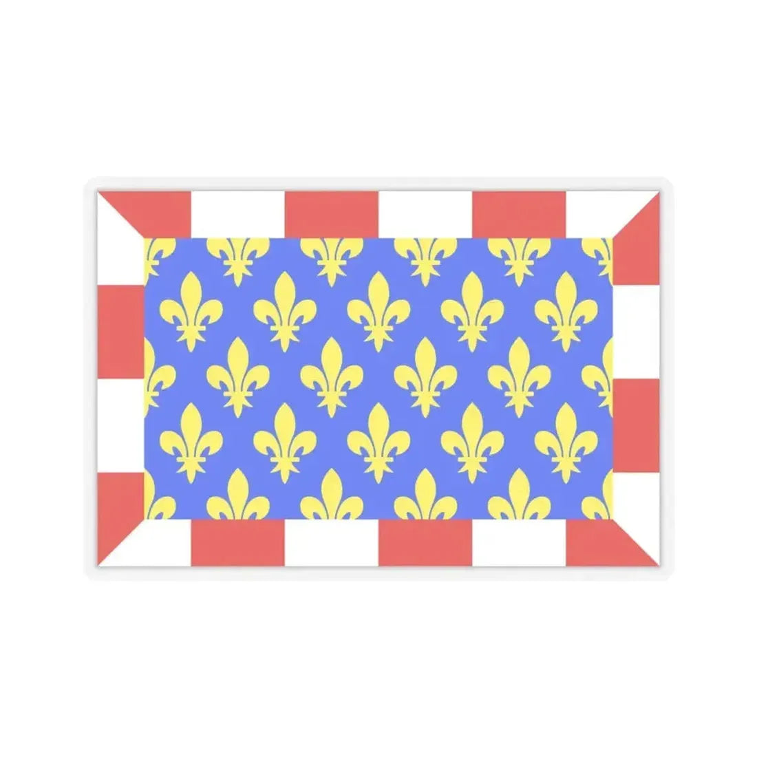 Flag of Indre et Loire France - STICKER Vinyl Kiss-Cut Decal 4 Inch Transparent - The Sticker Space
