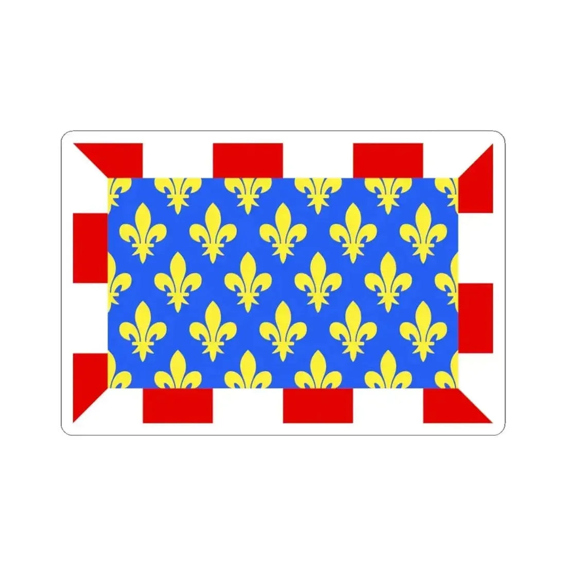 Flag of Indre et Loire France - STICKER Vinyl Kiss-Cut Decal 4 Inch White - The Sticker Space