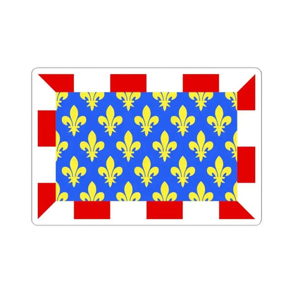 Flag of Indre et Loire France - STICKER Vinyl Kiss-Cut Decal 4 Inch White - The Sticker Space